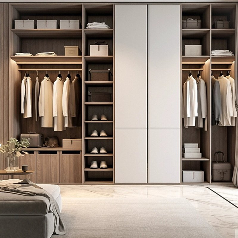 Custom China Factory Modern Household Clothes Organizer Wooden Wardrobe Storage for Bedroom Furniture Portable Clothes Wardrobe Closet Cupboard